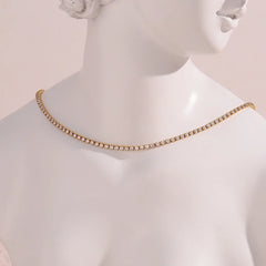 2mm Dainty Tennis Chain Bracelet and Necklace