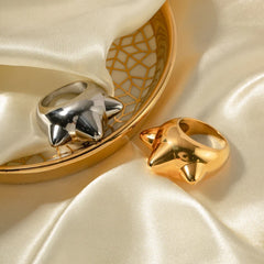 18K Chunky Trio Spiked Ring