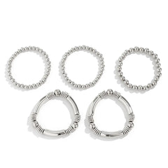 5-Piece Beaded Bracelet Stack Set