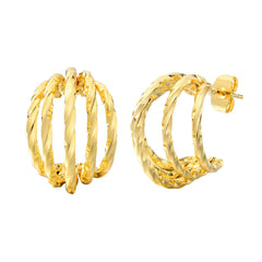 14K Teardrop Outline Earrings