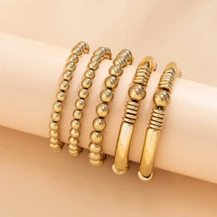 5-Piece Beaded Bracelet Stack Set