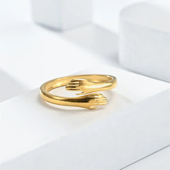 Love Warm Embrace Hug Ring
