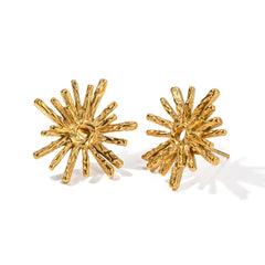 Dainty Radial Shine Stud Earrings