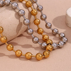 18K Classic Chunky Beaded Necklace