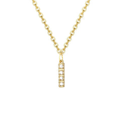 Dainty Zircon Letter Initial, Number, Symbol Chain Necklace - Veinci
