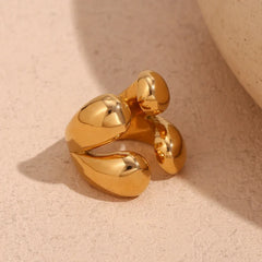 18K Four Droplet Bold Ring