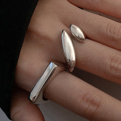Sterling Silver Modern Geometric Elegance Rings
