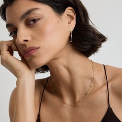 Signature Drop Earrings With Stones