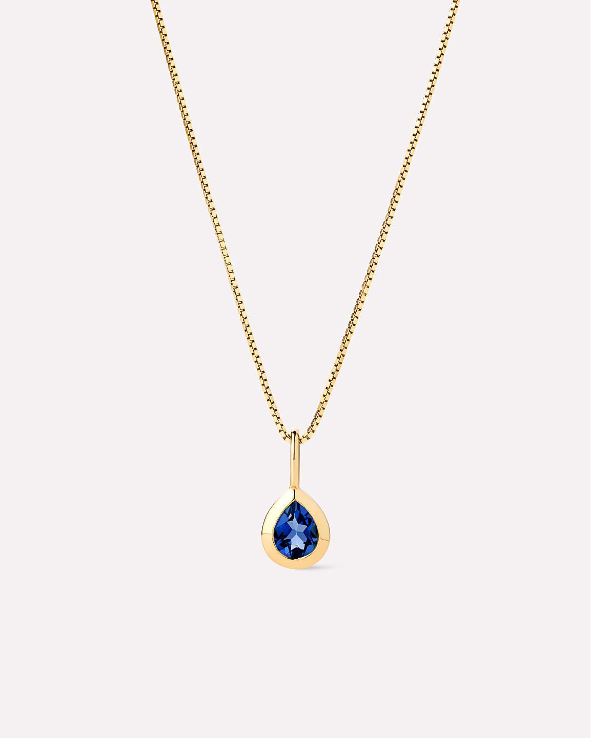 Solid Gold Amethyst Blue Sapphire Blue Topaz Yellow Citrine Semi Precious Stones Birthstones Pendant Necklaces For Women Ana Luisa Teardrop Necklace Blue Sapphire
