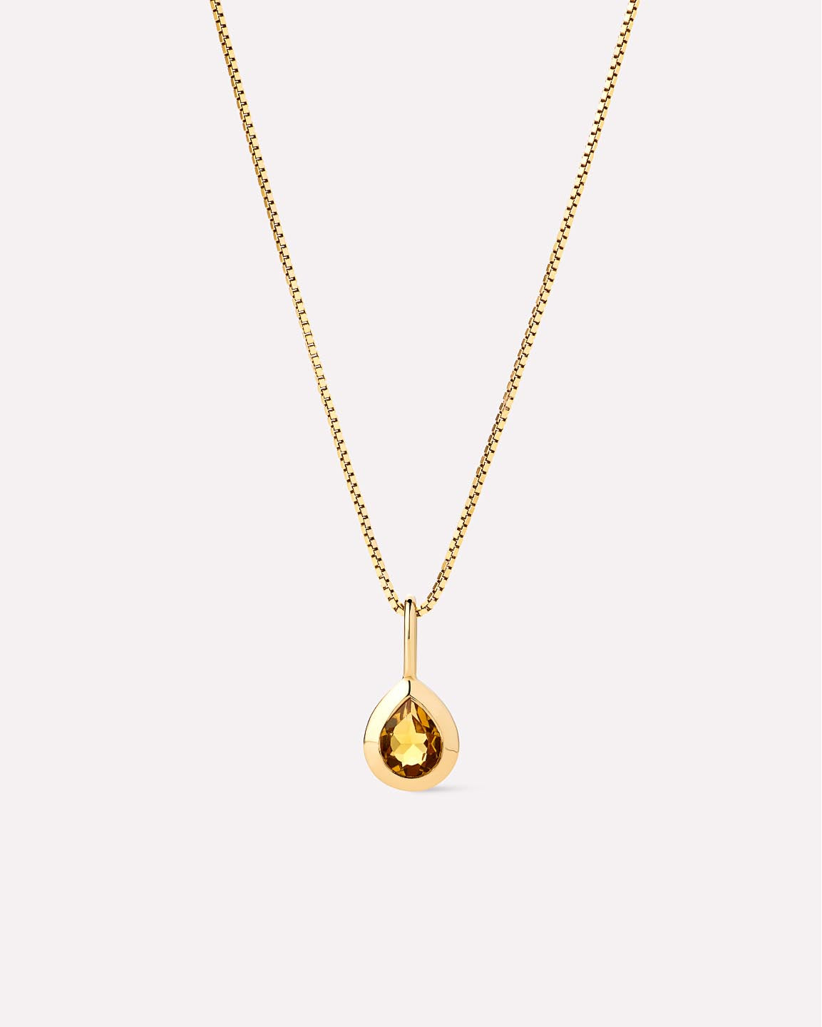 Solid Gold Amethyst Blue Sapphire Blue Topaz Yellow Citrine Semi Precious Stones Birthstones Pendant Necklaces For Women Ana Luisa Teardrop Necklace Citrine