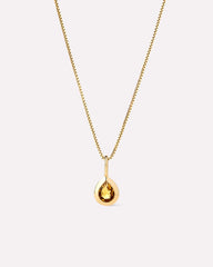 Solid Gold Amethyst Blue Sapphire Blue Topaz Yellow Citrine Semi Precious Stones Birthstones Pendant Necklaces For Women Ana Luisa Teardrop Necklace Citrine