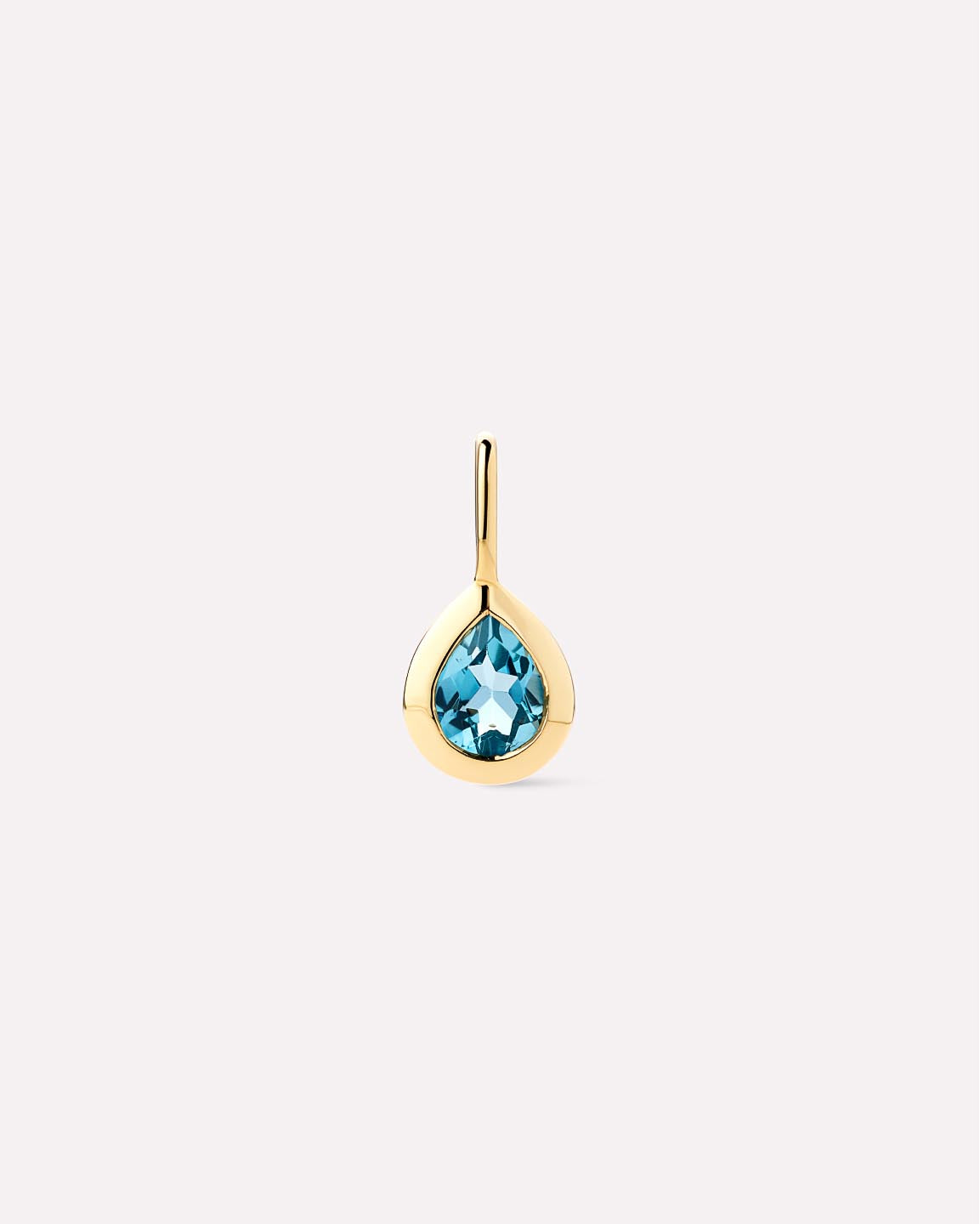 Solid Gold Amethyst Blue Sapphire Blue Topaz Yellow Citrine Semi Precious Stones Birthstones Pendants Necklace Charms For Women Ana Luisa Teardrop Charm Blue Topaz