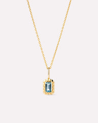 Solid Gold Amethyst Green Sapphire Blue Topaz White Sapphire Semi Precious Stones Pendant Necklaces For Women Ana Luisa Heirloom Necklace Blue Topaz