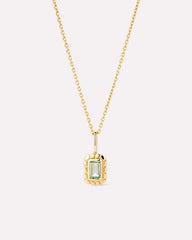 Solid Gold Amethyst Green Sapphire Blue Topaz White Sapphire Semi Precious Stones Pendant Necklaces For Women Ana Luisa Heirloom Necklace Green Sapphire