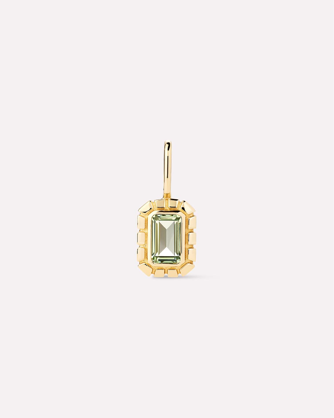 Solid Gold Amethyst Green Sapphire Blue Topaz White Sapphire Semi Precious Stones Pendants Necklace Charms For Women Ana Luisa Heirloom Charm Green Sapphire