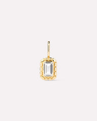 Solid Gold Amethyst Green Sapphire Blue Topaz White Sapphire Semi Precious Stones Pendants Necklace Charms For Women Ana Luisa Heirloom Charm White Sapphire