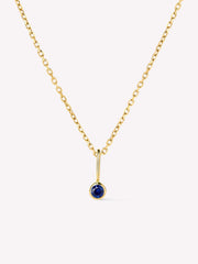 Solid Gold Blue Sapphire Spring Ring Clasp Birthstone Pendant Necklaces For Women Ana Gold Birthstone Necklace_39E712E7 8400 4Bb0 B829 A398Af74F7E8