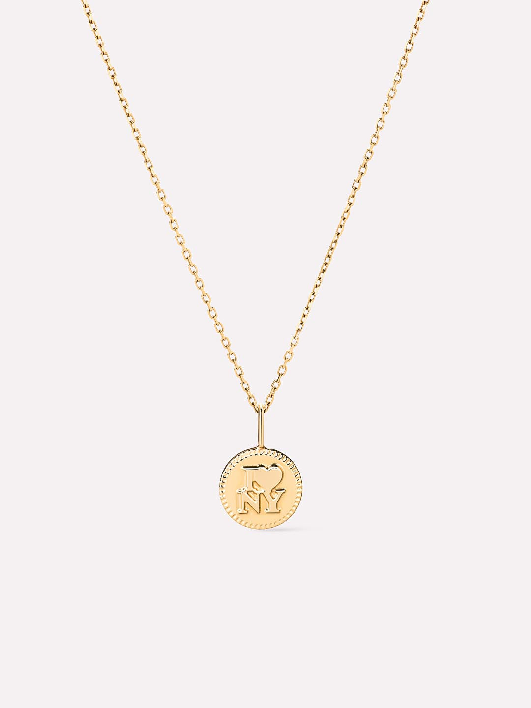 Solid Yellow Gold - NYC Charm Necklace