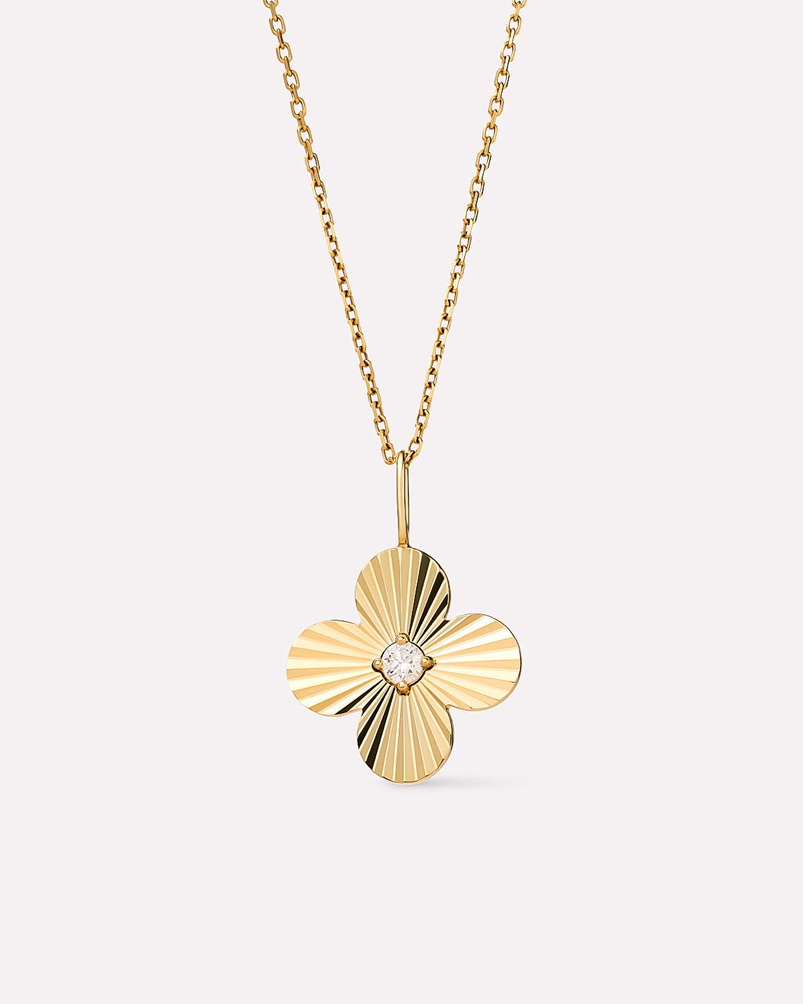 Solid Gold Diamond Solid Bloom Spring Ring Clasp Fine Flower Pendant Necklaces Ana Luisa Large Diamond Flower Charm Necklace