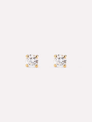Lab Grown Diamond Earrings - Gold Medium Diamond Studs