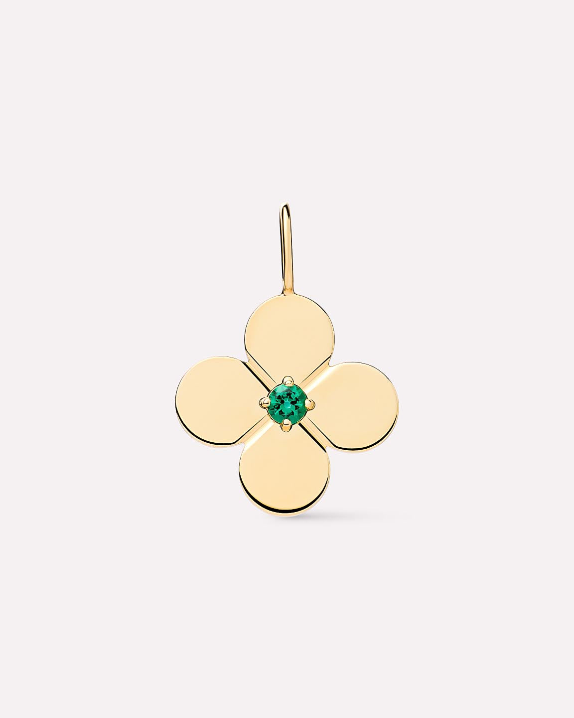 Solid Gold Emerald Solid Bloom Fine Green Flower Pendants Necklace Charms For Women Ana Luisa Gold Flower Charm Emerald