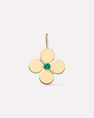 Solid Gold Emerald Solid Bloom Fine Green Flower Pendants Necklace Charms For Women Ana Luisa Gold Flower Charm Emerald