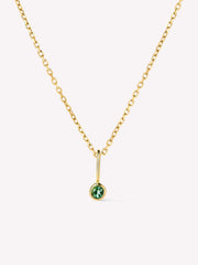 Solid Gold Emerald Spring Ring Clasp Birthstone Pendant Necklaces For Women Ana Gold Birthstone Necklace_4B58E8A4 4834 43E6 Bda1 0443Bf7Cba9C