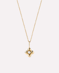 Solid Yellow Gold - London Blue Topaz Mini Liora Necklace