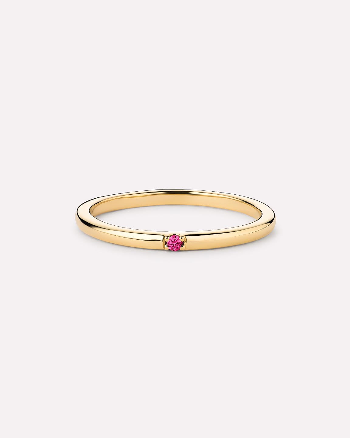 Solid Yellow Gold - 3 Stone Birthstone Ring