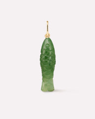 Solid Yellow Gold - Gemstone Fish Charm