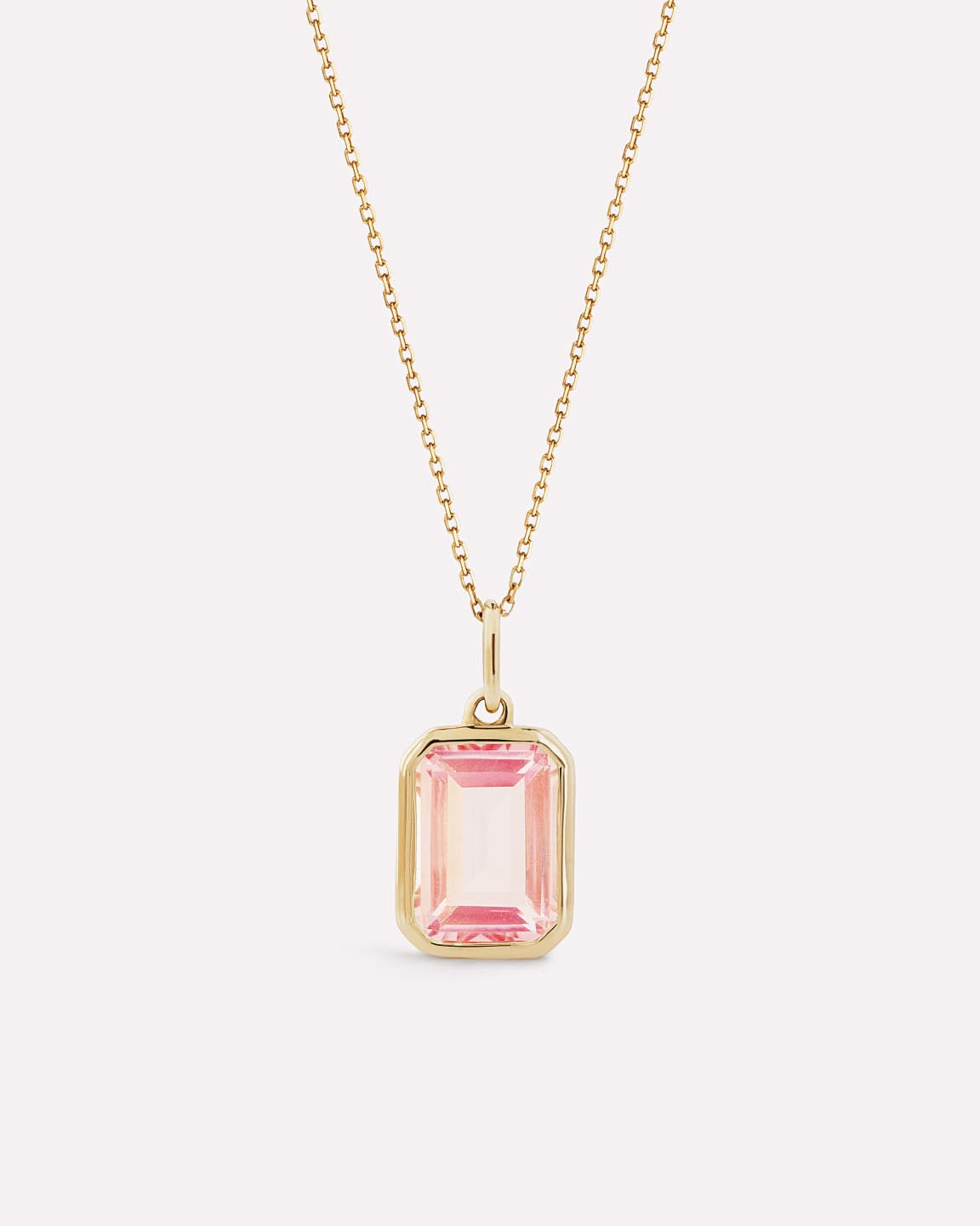 Solid Yellow Gold - Blue Topaz Spritz Necklace