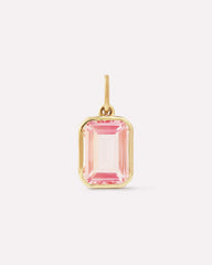 Solid Yellow Gold - Blue Topaz Spritz Charm
