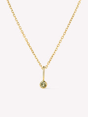 Solid Gold Peridot Spring Ring Clasp Birthstone Pendant Necklaces For Women Ana Gold Birthstone Peridot Necklace