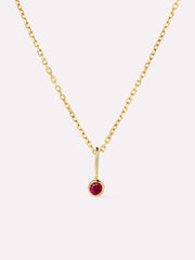 Solid Gold Ruby Spring Ring Clasp Birthstone Pendant Necklaces For Women Ana Gold Birthstone Necklace_1C4C23Df F5B7 4C45 9E9E Bf952Fa6Fbf7