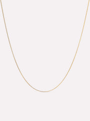 Solid Yellow Gold - Silk Chain Necklace
