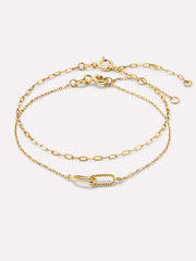Gold Bracelet Set - Gold Link Bracelet Set