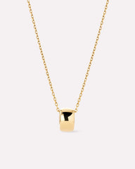 Solid Yellow Gold - Luna Charm Necklace