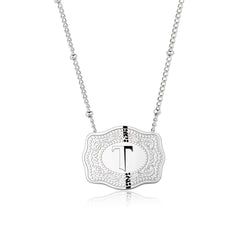 Dainty Belt Buckle Letter Initial Necklaces