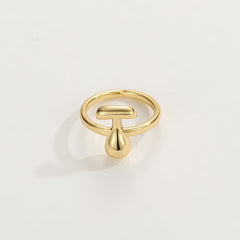 Cute Bubble Letter Initial Ring