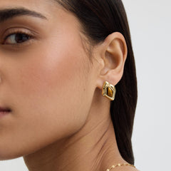 Tigers Eye Abstract Earrings
