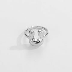 Cute Bubble Letter Initial Ring