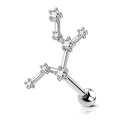 16G Astrology Zodiac Constellation Stud Earrings
