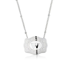 Dainty Belt Buckle Letter Initial Necklaces