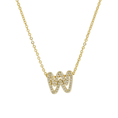 Dazzling Diamond Initial Necklace