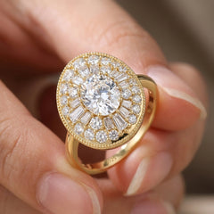 1ct Bold Oval Moissanite Ring