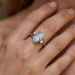 Vintage Inspired Diamond Accented Mood Ring