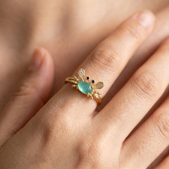 Adjustable Cute Mini Crab Ring