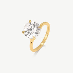 Round Solitaire Diamond-Inspired Ring 3ct