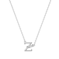 Dainty Forever Connected Initial Halo Necklace