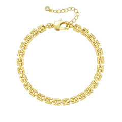 14K Elegant Double Sided Panther Link Anklet